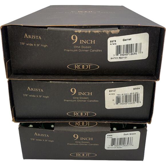 Root Candles Unscented Arista 9-Inch Beeswax Dinner Candles White 5-Count New - Picture 8 of 8